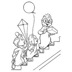 Dessin à colorier: Alvin et les Chipmunks (Dessins animés et séries animées) #128255 - Coloriages à Imprimer Gratuits