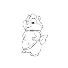Illustration au trait Alvin et les Chipmunks (Dessins animés et séries animées) #128290 prête à colorier