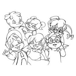 Dessin à colorier: Alvin et les Chipmunks (Dessins animés et séries animées) #128294 - Coloriages à Imprimer Gratuits