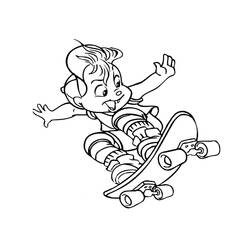 Dessin à colorier: Alvin et les Chipmunks (Dessins animés et séries animées) #128317 - Coloriages à Imprimer Gratuits