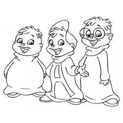 Dessin à colorier: Alvin et les Chipmunks (Dessins animés et séries animées) #128345 - Coloriages à Imprimer Gratuits