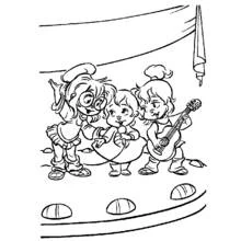 Page de coloriage Alvin et les Chipmunks (Dessins animés et séries animées) #128379, gratuite à imprimer