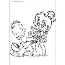 Dessin à colorier Alvin et les Chipmunks (Dessins animés et séries animées) #128381, gratuit à imprimer