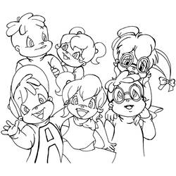 Dessin à colorier: Alvin et les Chipmunks (Dessins animés et séries animées) #128429 - Coloriages à Imprimer Gratuits