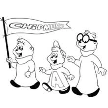 Coloriage Alvin et les Chipmunks (Dessins animés et séries animées) #128458, dessin gratuit prêt à imprimer