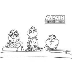 Dessin à colorier: Alvin et les Chipmunks (Dessins animés et séries animées) #128464 - Coloriages à Imprimer Gratuits