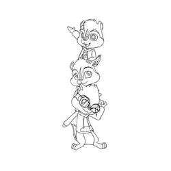 Dessin à colorier: Alvin et les Chipmunks (Dessins animés et séries animées) #128483 - Coloriages à Imprimer Gratuits