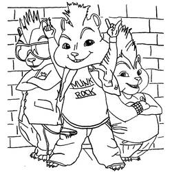 Coloriage imprimable Alvin et les Chipmunks (Dessins animés et séries animées) #203404 à colorier gratuitement