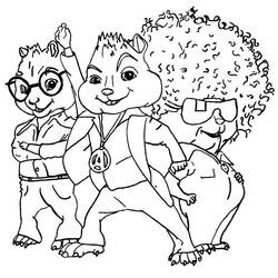 Coloriage à imprimer Alvin et les Chipmunks (Dessins animés et séries animées) #203405 pour enfants et adultes