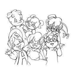 Coloriage gratuit Alvin et les Chipmunks (Dessins animés et séries animées) #203417 à colorier aux crayons