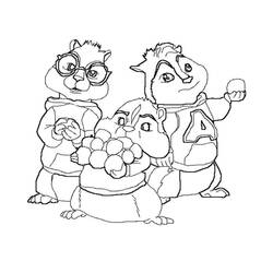 Joli coloriage Alvin et les Chipmunks (Dessins animés et séries animées) #203419, prêt à imprimer