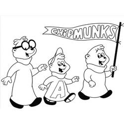 Illustration au trait Alvin et les Chipmunks (Dessins animés et séries animées) #203421 prête à colorier
