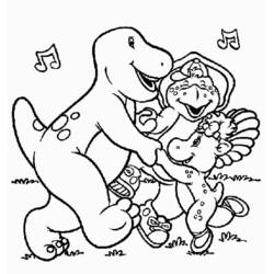 Dessin à colorier: Barney et ses amis (Dessins animés et séries animées) #40930 - Coloriages à Imprimer Gratuits