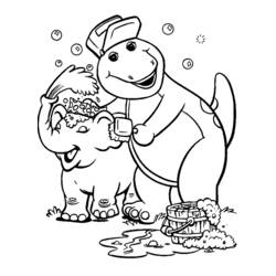 Dessin à colorier: Barney et ses amis (Dessins animés et séries animées) #41019 - Coloriages à Imprimer Gratuits