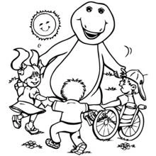 Dessin à colorier: Barney et ses amis (Dessins animés et séries animées) #41037 - Coloriages à Imprimer Gratuits