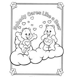 Dessin à colorier: Bisounours / Calinours (Dessins animés et séries animées) #37223 - Coloriages à Imprimer Gratuits