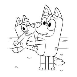 Dessin à colorier: Bluey (Dessins animés et séries animées) #179264 - Coloriages à Imprimer Gratuits