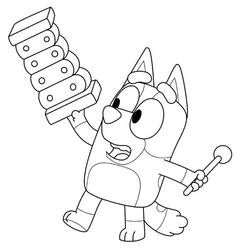 Dessin à colorier: Bluey (Dessins animés et séries animées) #179267 - Coloriages à Imprimer Gratuits