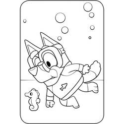Dessin à colorier: Bluey (Dessins animés et séries animées) #179275 - Coloriages à Imprimer Gratuits