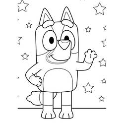 Dessin à colorier: Bluey (Dessins animés et séries animées) #179279 - Coloriages à Imprimer Gratuits