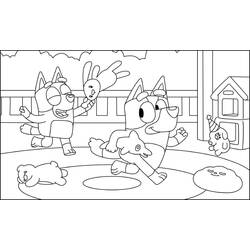 Dessin à colorier: Bluey (Dessins animés et séries animées) #179280 - Coloriages à Imprimer Gratuits