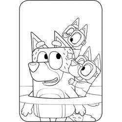 Dessin à colorier: Bluey (Dessins animés et séries animées) #179281 - Coloriages à Imprimer Gratuits