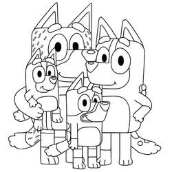 Dessin à colorier: Bluey (Dessins animés et séries animées) #179285 - Coloriages à Imprimer Gratuits