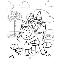 Dessin à colorier: Bluey (Dessins animés et séries animées) #219505 - Coloriages à Imprimer Gratuits