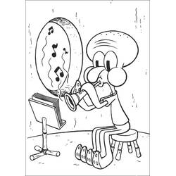 Dessin à colorier: Bob l'Éponge (Dessins animés et séries animées) #33400 - Coloriages à Imprimer Gratuits