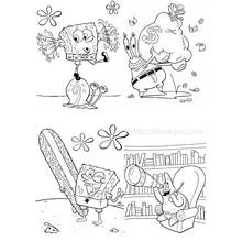 Dessin à colorier: Bob l'Éponge (Dessins animés et séries animées) #33417 - Coloriages à Imprimer Gratuits