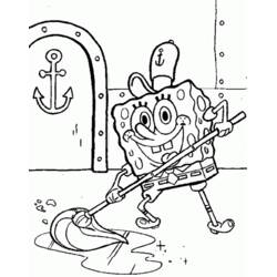 Coloriage imprimable Bob l'Éponge (Dessins animés et séries animées) #33490 à colorier gratuitement