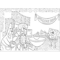 Dessin Bob l'Éponge (Dessins animés et séries animées) #33539 à colorier pour petits et grands