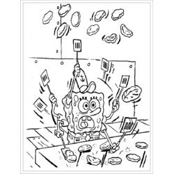 Dessin à colorier: Bob l'Éponge (Dessins animés et séries animées) #33553 - Coloriages à Imprimer Gratuits
