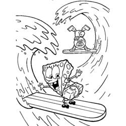 Dessin à colorier: Bob l'Éponge (Dessins animés et séries animées) #33643 - Coloriages à Imprimer Gratuits