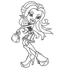 Joli coloriage Bratz (Dessins animés et séries animées) #32599, prêt à imprimer