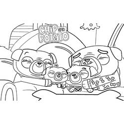 Dessin à colorier: Chip et Patate (Dessins animés et séries animées) #199126 - Coloriages à Imprimer Gratuits