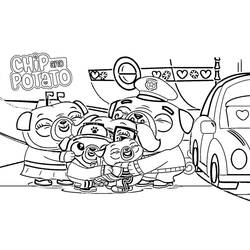 Dessin à colorier: Chip et Patate (Dessins animés et séries animées) #199133 - Coloriages à Imprimer Gratuits