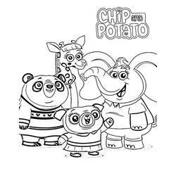 Dessin à colorier: Chip et Patate (Dessins animés et séries animées) #199134 - Coloriages à Imprimer Gratuits
