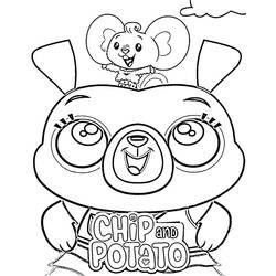 Dessin à colorier: Chip et Patate (Dessins animés et séries animées) #199143 - Coloriages à Imprimer Gratuits