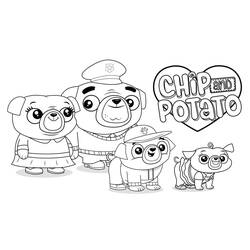 Dessin à colorier: Chip et Patate (Dessins animés et séries animées) #199156 - Coloriages à Imprimer Gratuits
