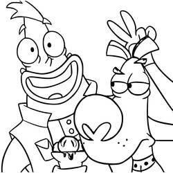 Dessin à colorier: Corneil et Bernie (Dessins animés et séries animées) #212311 - Coloriages à Imprimer Gratuits