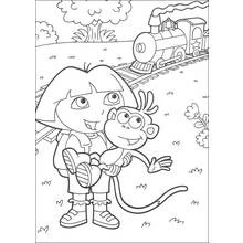 Coloriage Dora l'Exploratrice (Dessins animés et séries animées) #29720 à imprimer et colorier