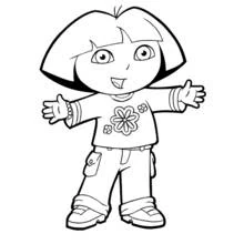 Coloriage Dora l'Exploratrice (Dessins animés et séries animées) #29830 à imprimer et colorier