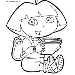 Dessin à colorier: Dora l'Exploratrice (Dessins animés et séries animées) #29850 - Coloriages à Imprimer Gratuits