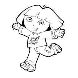 Coloriage Dora l'Exploratrice (Dessins animés et séries animées) #29851 à imprimer et colorier