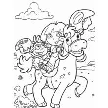 Coloriage Dora l'Exploratrice (Dessins animés et séries animées) #29905 à imprimer et colorier