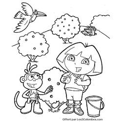 Joli coloriage Dora l'Exploratrice (Dessins animés et séries animées) #30018, prêt à imprimer