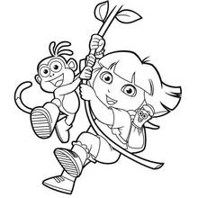 Dessin à colorier: Dora l'Exploratrice (Dessins animés et séries animées) #30023 - Coloriages à Imprimer Gratuits