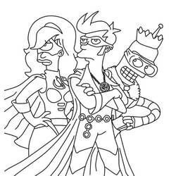 Dessin à colorier: Futurama (Dessins animés et séries animées) #206543 - Coloriages à Imprimer Gratuits