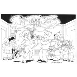Dessin à colorier: Futurama (Dessins animés et séries animées) #48364 - Coloriages à Imprimer Gratuits